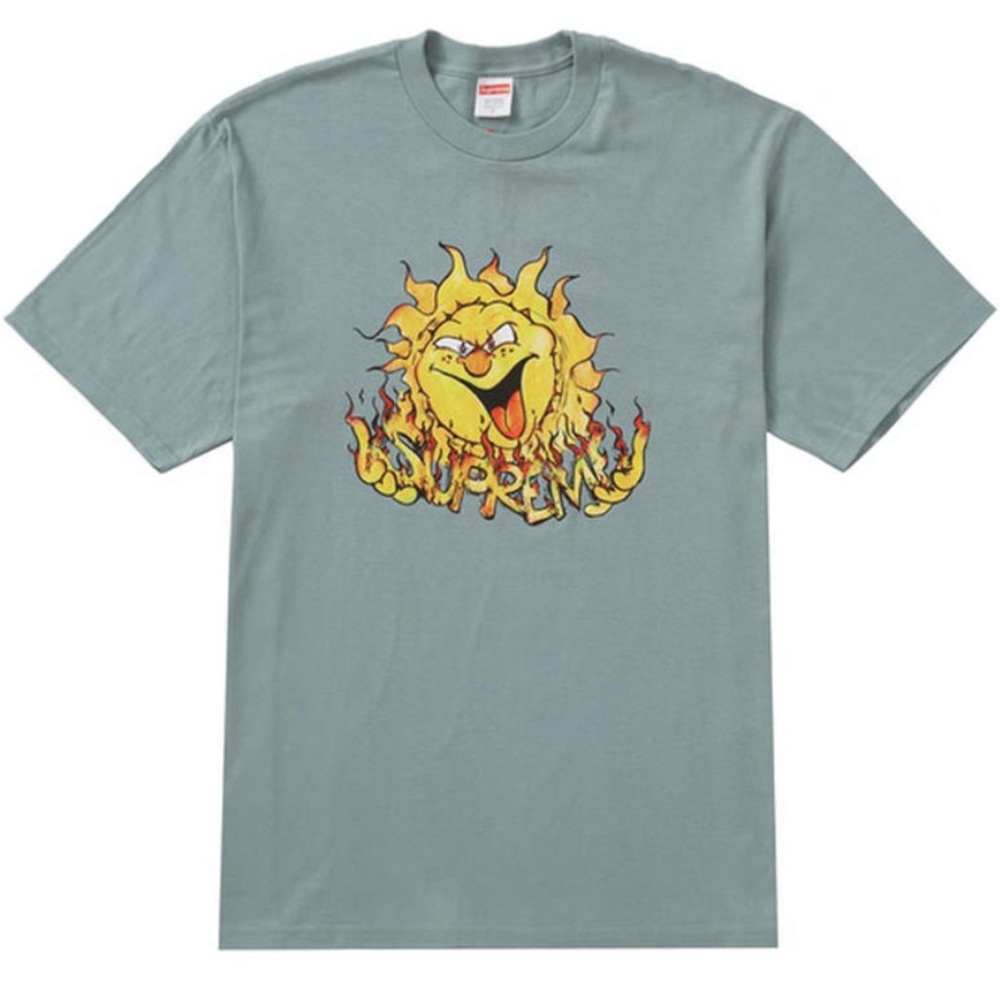 SUPREME Sun Tee Dark Sage Graphic T-Shirt
